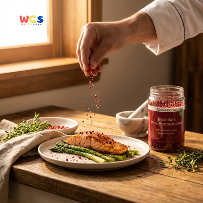 Viva Doria Brazilian Pink Peppercorns 227g - Lada Pink Utuh Premium untuk Steak, Seafood & Salad