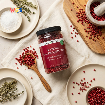 Viva Doria Brazilian Pink Peppercorns 227g - Lada Pink Utuh Premium untuk Steak, Seafood & Salad