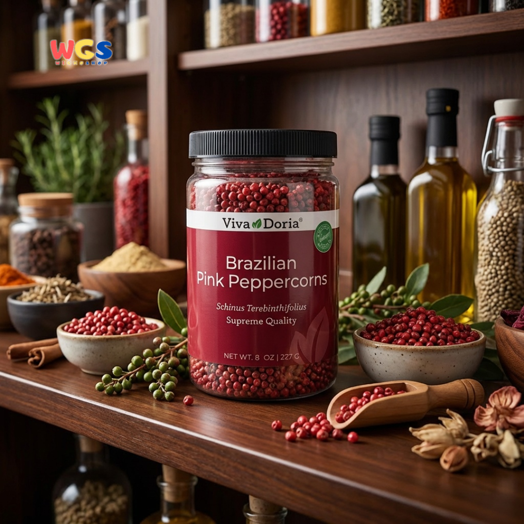 Viva Doria Brazilian Pink Peppercorns 227g - Lada Pink Utuh Premium untuk Steak, Seafood & Salad