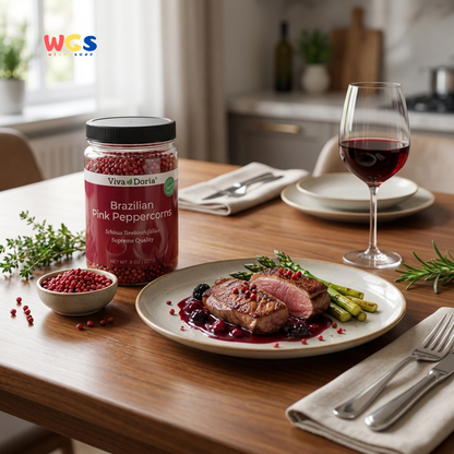 Viva Doria Brazilian Pink Peppercorns 227g - Lada Pink Utuh Premium untuk Steak, Seafood & Salad