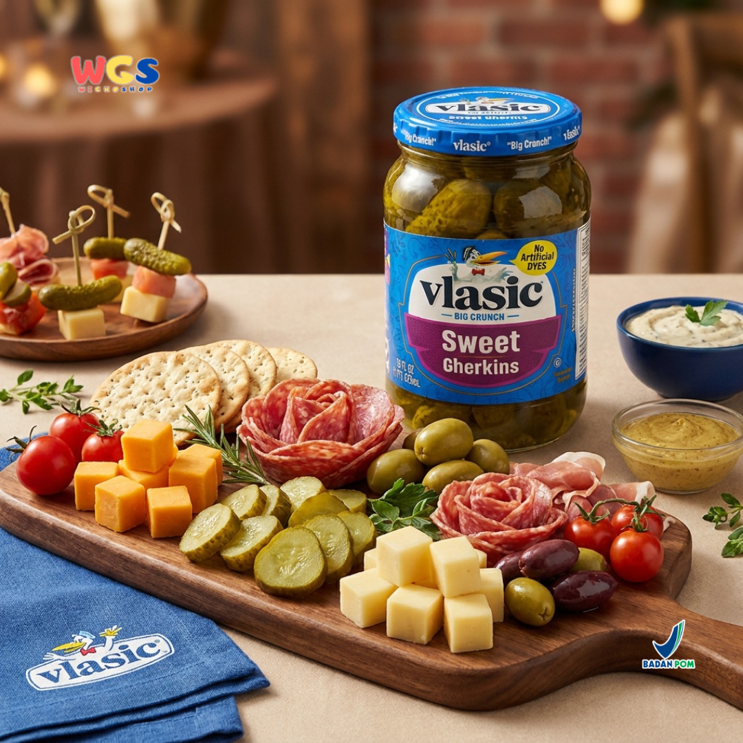 Vlasic Sweet Gherkins 473ml - Acar Mentimun Manis Pickle Big Crunch Burger Sandwich Salad Snack Dapur