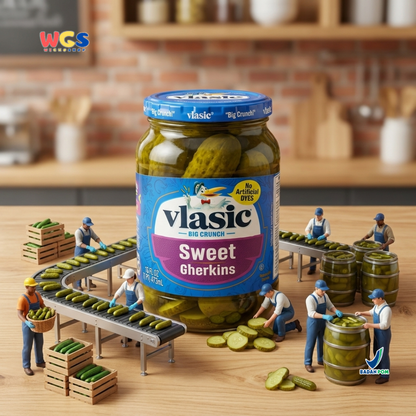 Vlasic Sweet Gherkins 473ml - Acar Mentimun Manis Pickle Big Crunch Burger Sandwich Salad Snack Dapur