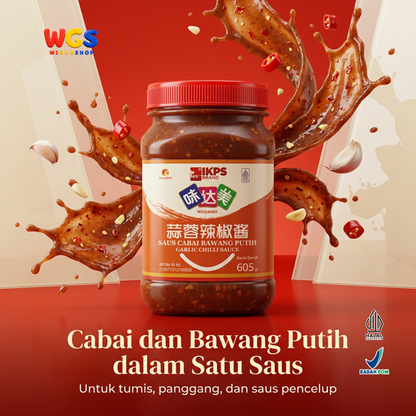 Weidamei Garlic Chilli Sauce 605g - Saus Cabai Bawang Putih untuk Tumisan Panggang dan Cocolan