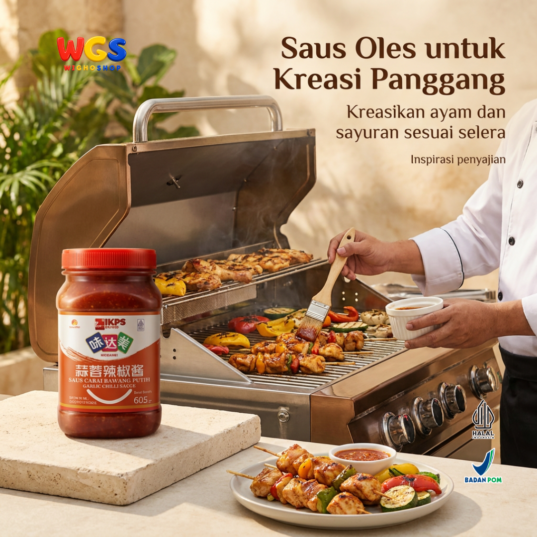 Weidamei Garlic Chilli Sauce 605g - Saus Cabai Bawang Putih untuk Tumisan Panggang dan Cocolan