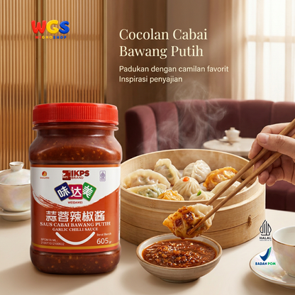 Weidamei Garlic Chilli Sauce 605g - Saus Cabai Bawang Putih untuk Tumisan Panggang dan Cocolan