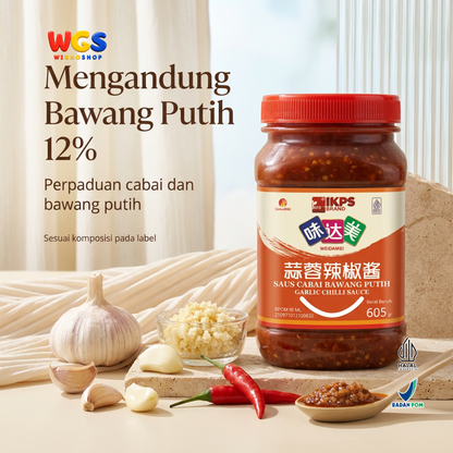 Weidamei Garlic Chilli Sauce 605g - Saus Cabai Bawang Putih untuk Tumisan Panggang dan Cocolan
