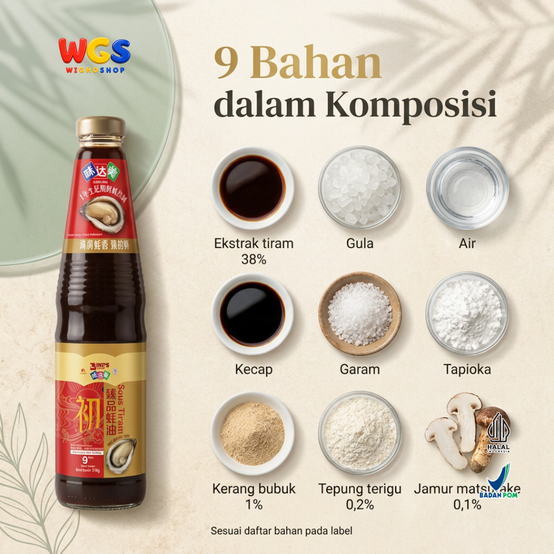 Weidamei Saus Tiram 510g - Oyster Sauce Ekstrak Tiram 38% Bumbu Tumis Marinasi Nasi Goreng