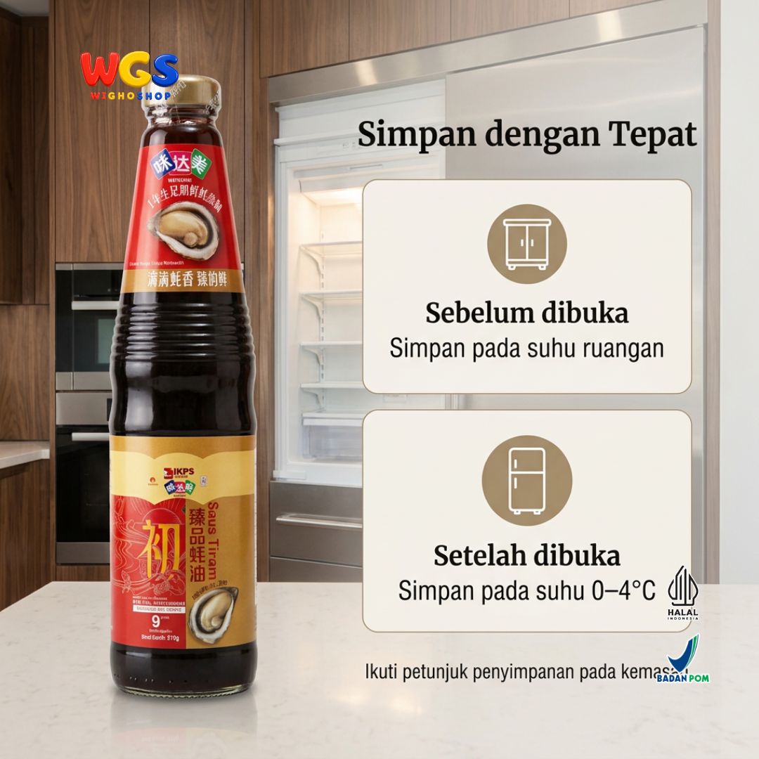 Weidamei Saus Tiram 510g - Oyster Sauce Ekstrak Tiram 38% Bumbu Tumis Marinasi Nasi Goreng