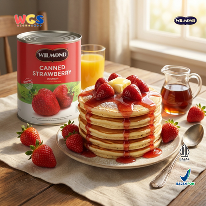 Wilmond Canned Strawberry in Syrup 825g - Stroberi Kaleng untuk Dessert