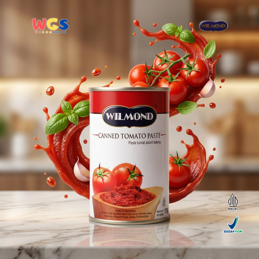 Wilmond Canned Tomato Paste 170g - Pasta Tomat Kaleng Saus Pizza Spaghetti Pasta Lasagna Masakan Dapur