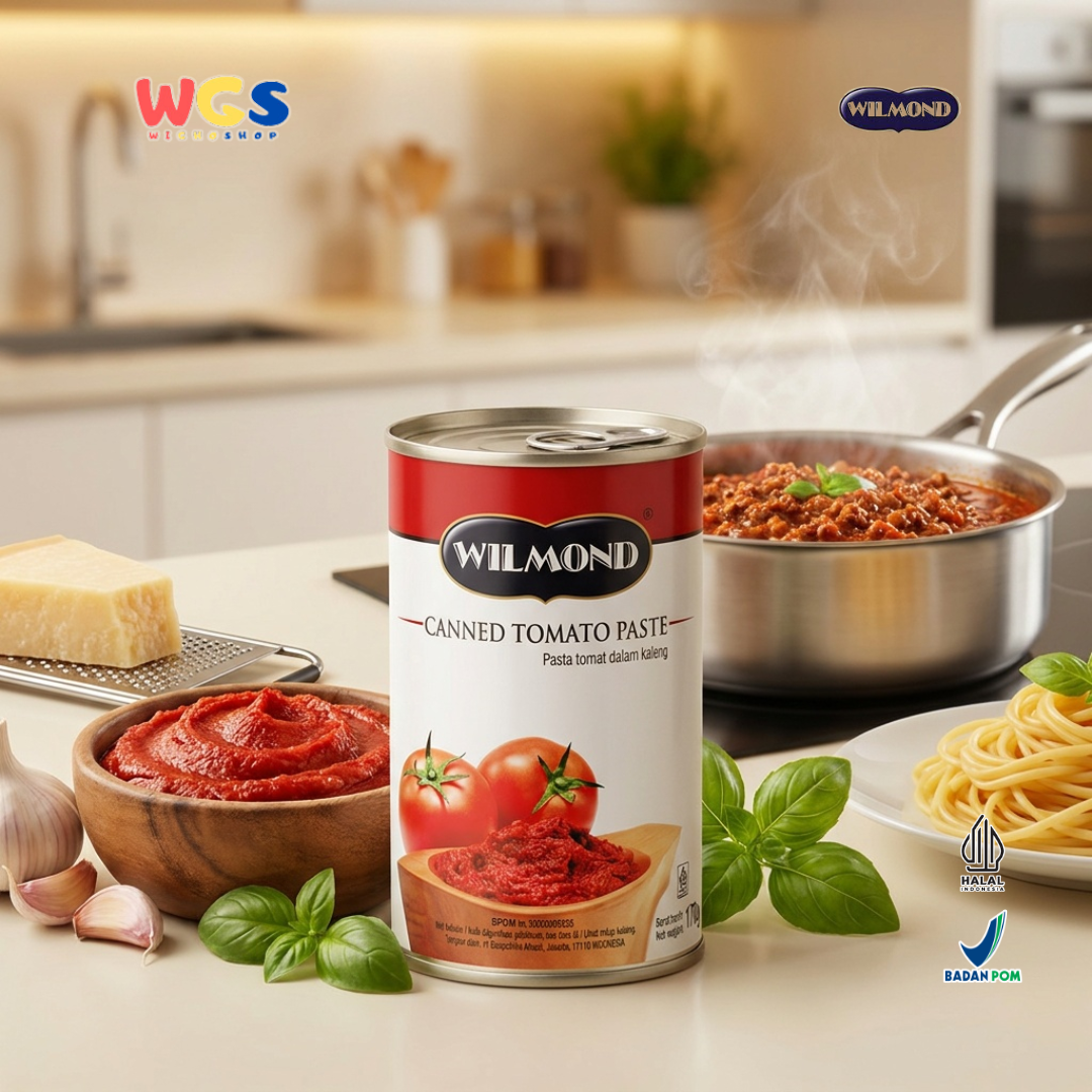 Wilmond Canned Tomato Paste 170g - Pasta Tomat Kaleng Saus Pizza Spaghetti Pasta Lasagna Masakan Dapur