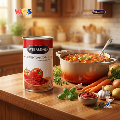 Wilmond Canned Tomato Paste 170g - Pasta Tomat Kaleng Saus Pizza Spaghetti Pasta Lasagna Masakan Dapur