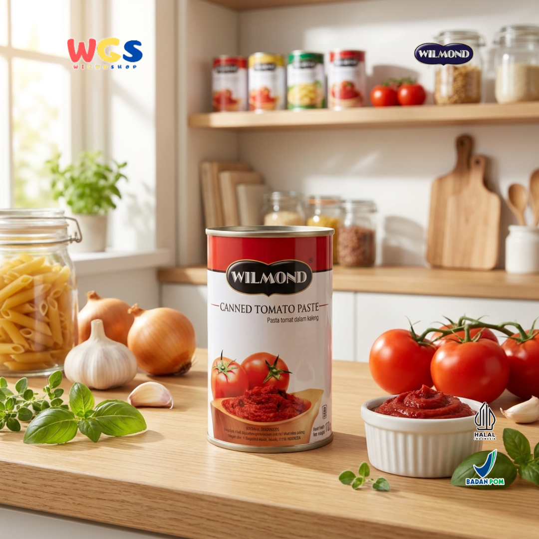 Wilmond Canned Tomato Paste 170g - Pasta Tomat Kaleng Saus Pizza Spaghetti Pasta Lasagna Masakan Dapur