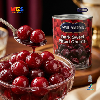 WILMOND Dark Sweet Pitted Cherries in Syrup 825g - Premium Cherries