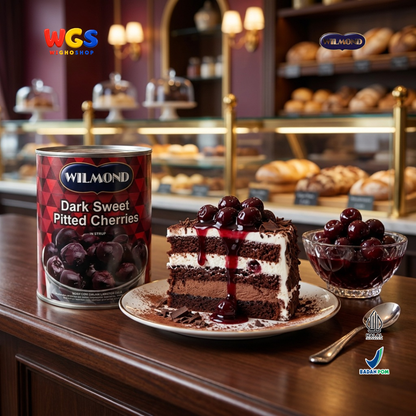 WILMOND Dark Sweet Pitted Cherries in Syrup 825g - Premium Cherries