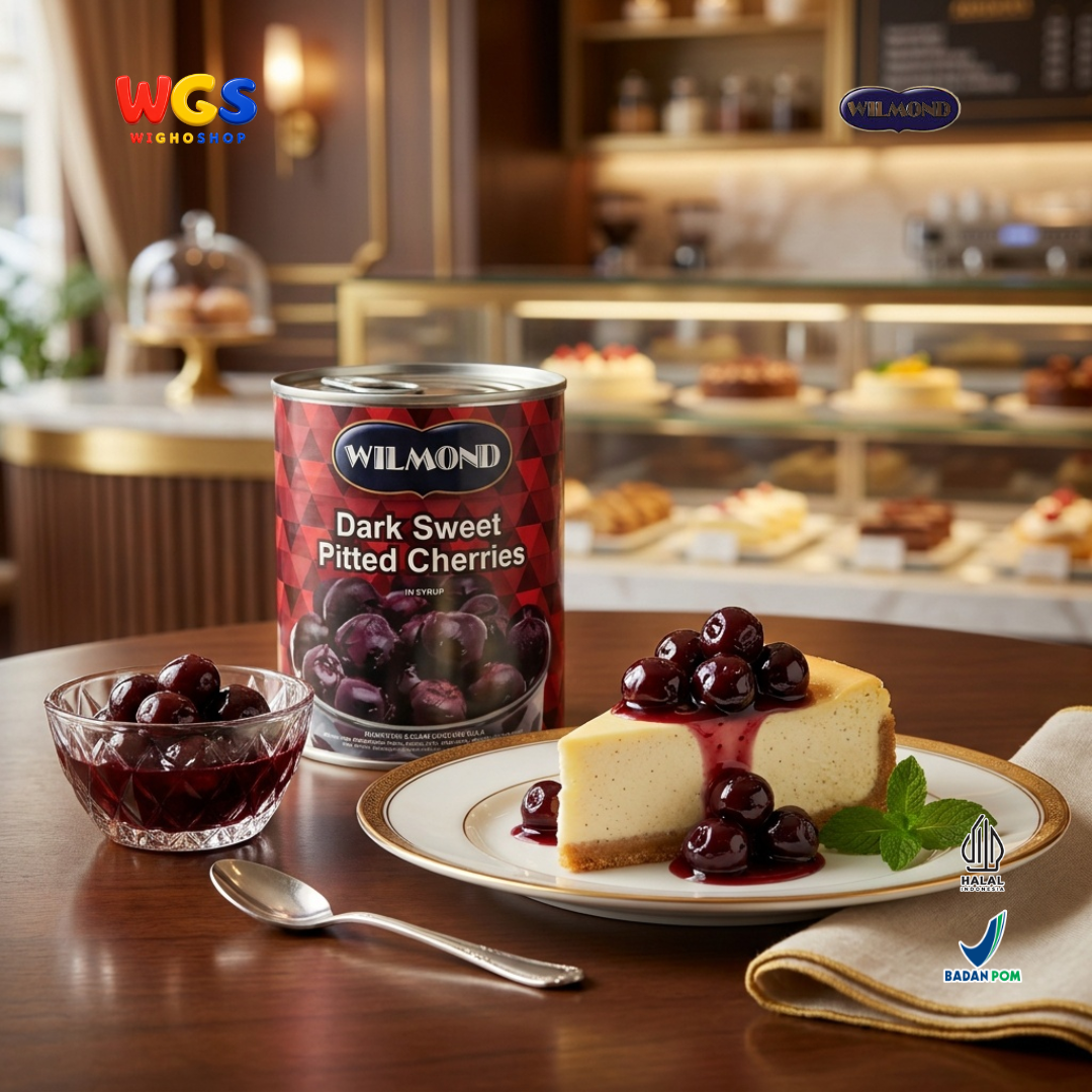 WILMOND Dark Sweet Pitted Cherries in Syrup 825g - Premium Cherries