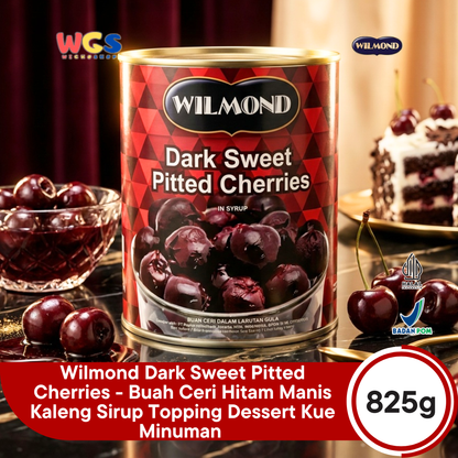 WILMOND Dark Sweet Pitted Cherries in Syrup 825g - Premium Cherries
