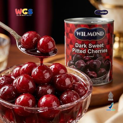 WILMOND Dark Sweet Pitted Cherries in Syrup 825g - Premium Cherries