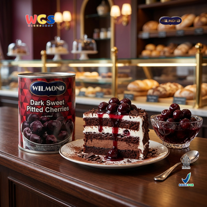 WILMOND Dark Sweet Pitted Cherries in Syrup 825g - Premium Cherries