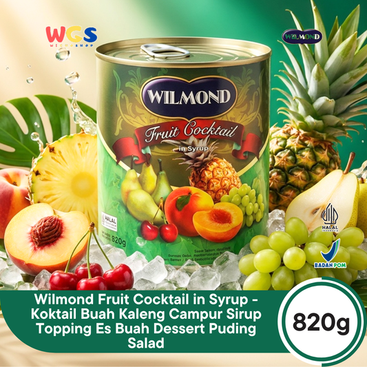 Wilmond Fruit Cocktail in Syrup 820g - Koktail Buah Kaleng Campur Sirup Topping Es Buah Dessert Puding Salad