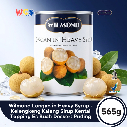 Wilmond Longan in Heavy Syrup 565g - Kelengkeng Kaleng Sirup Kental Topping Es Buah Dessert Puding