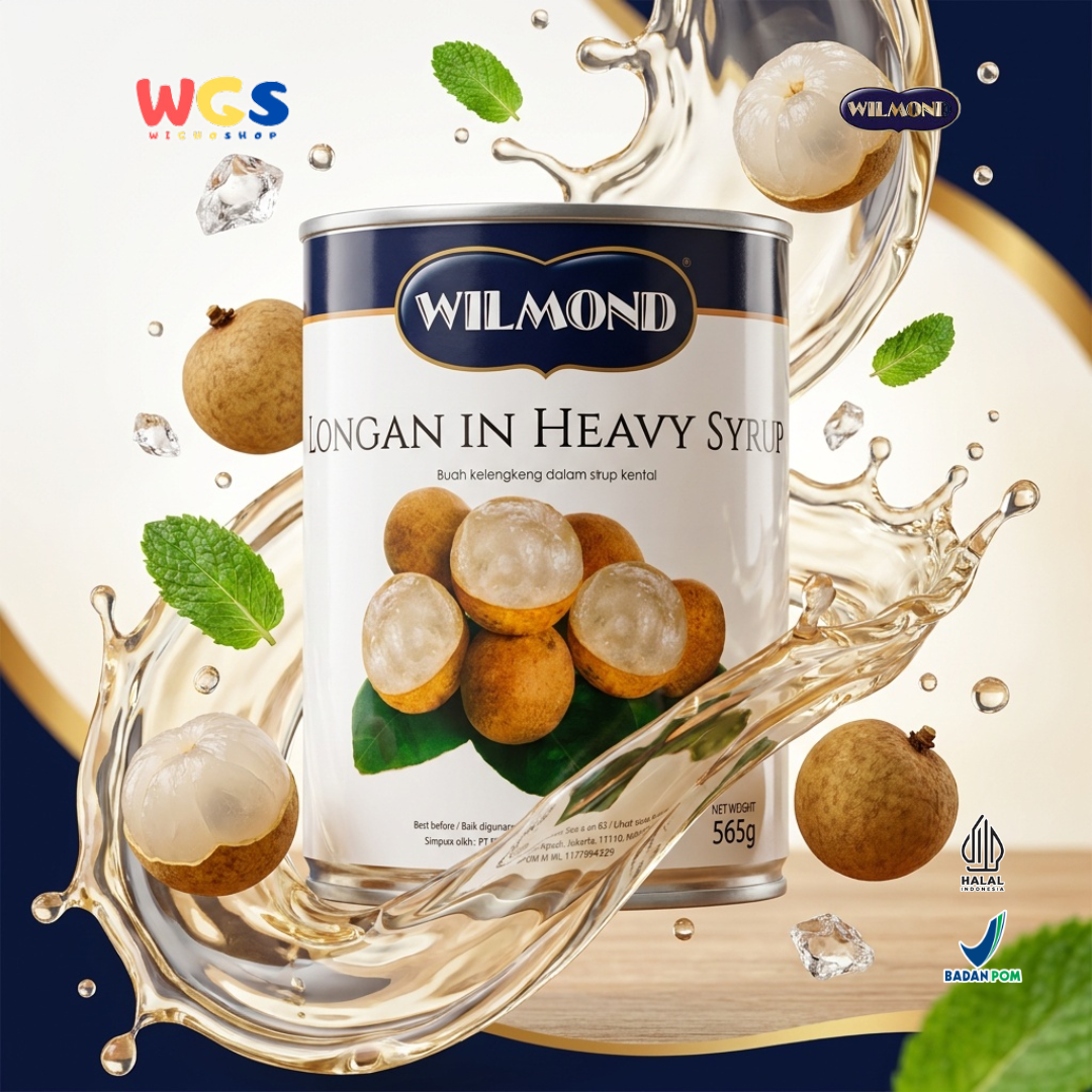 Wilmond Longan in Heavy Syrup 565g – Longan Fruit in Thick, Sweet, and Refreshing Syrup