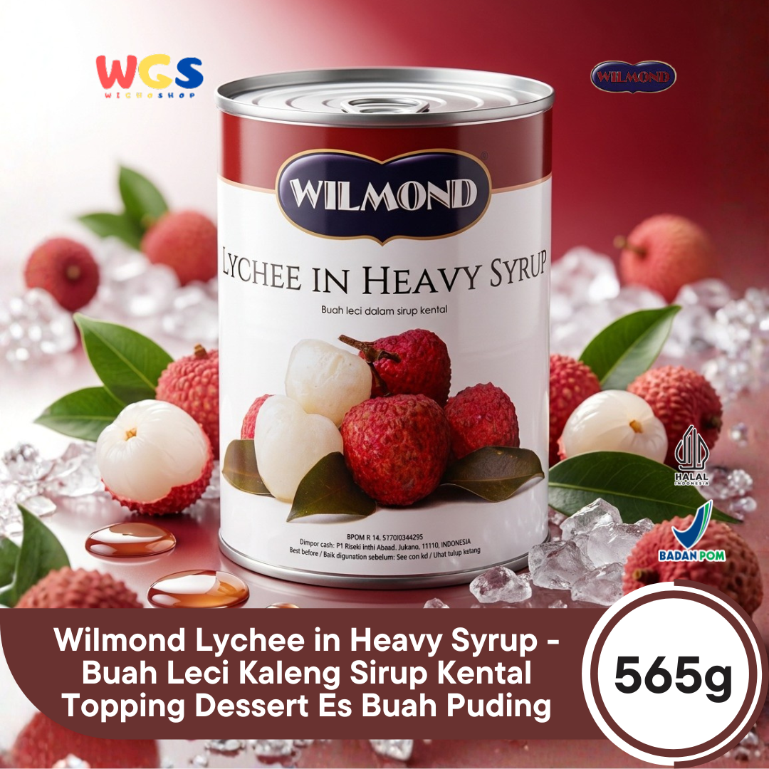 Wilmond Lychee in Heavy Syrup 565g – Canned Lychee Fruit in Fresh Heavy Syrup