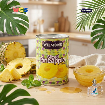 Wilmond Sliced ​​Pineapple in Syrup 567g – Sliced ​​Pineapple in Sweet, Fresh, and Delicious Syrup