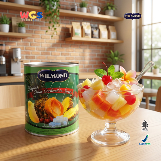 Wilmond Tropical Fruit Cocktail in Syrup 836g - Koktail Buah Tropis Nanas Pepaya Nata de Coco