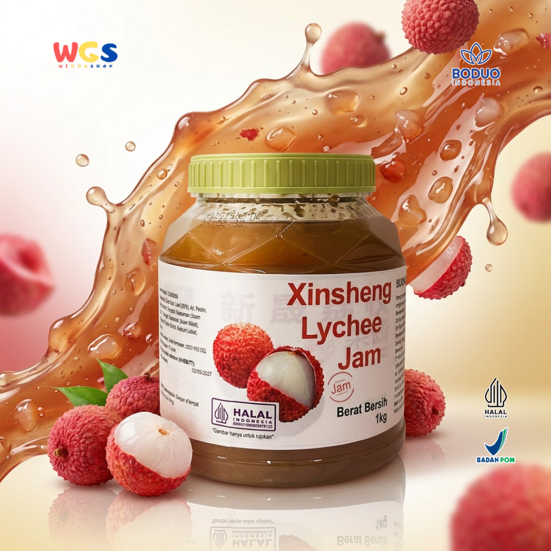 BODUO Xinsheng Lychee Jam 1kg – Premium Lychee Jam for Contemporary Drink Mixes &amp; Dessert Toppings