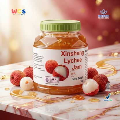 BODUO Xinsheng Lychee Jam 1kg – Premium Lychee Jam for Contemporary Drink Mixes &amp; Dessert Toppings