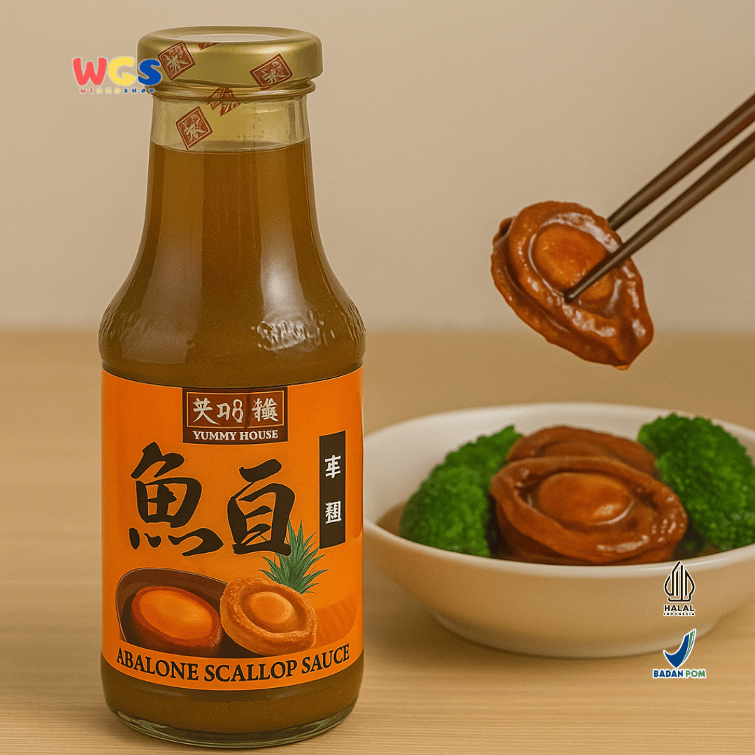 YUMMY HOUSE Abalone Scallop Sauce 380g – Saus Abalon & Kerang Kering Siap Pakai