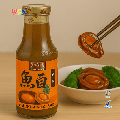 YUMMY HOUSE Abalone Scallop Sauce 380g – Saus Abalon & Kerang Kering Siap Pakai