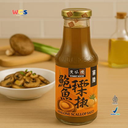 YUMMY HOUSE Abalone Scallop Sauce 380g – Saus Abalon & Kerang Kering Siap Pakai