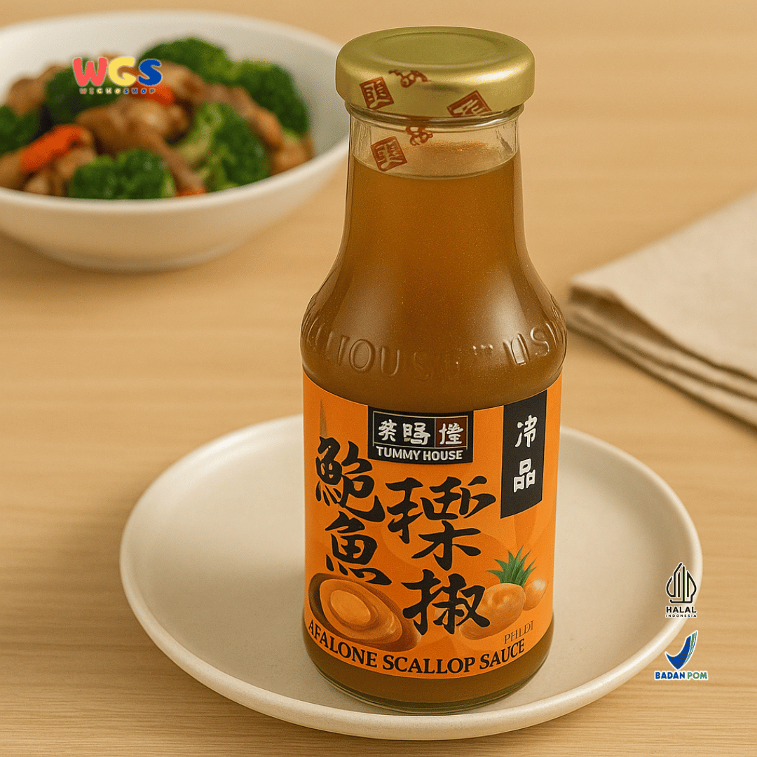 YUMMY HOUSE Abalone Scallop Sauce 380g – Saus Abalon & Kerang Kering Siap Pakai