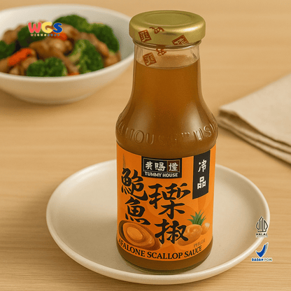 YUMMY HOUSE Abalone Scallop Sauce 380g – Saus Abalon & Kerang Kering Siap Pakai