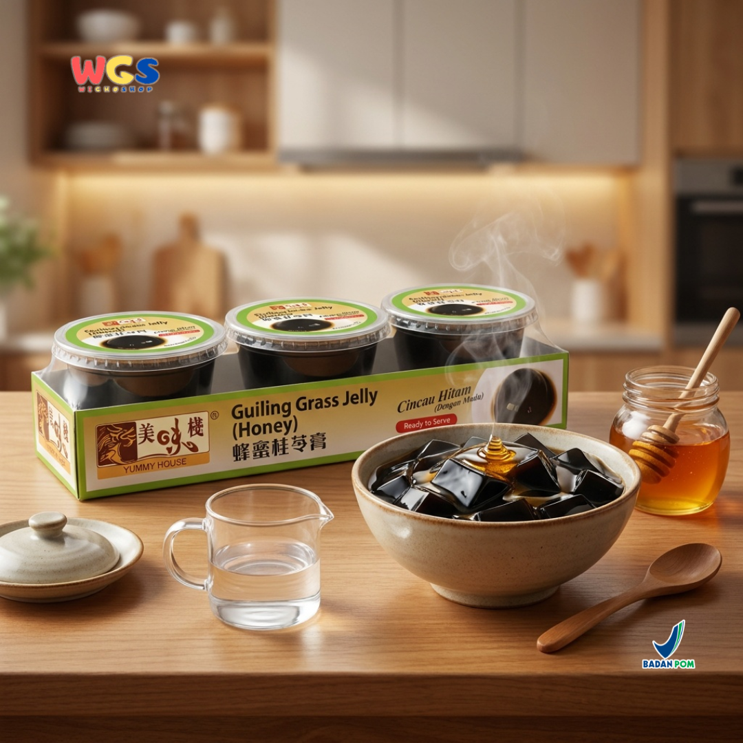 Yummy House Guiling Grass Jelly Honey 3 x 220g - Cincau Hitam Madu Siap Saji untuk Dessert & Minuman