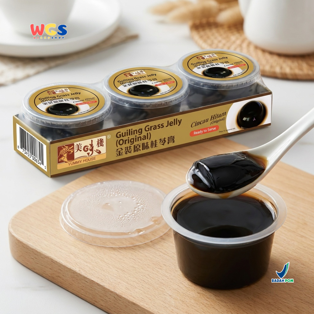 Yummy House Guiling Grass Jelly Original 3 x 220g - Cincau Hitam Ready to Serve