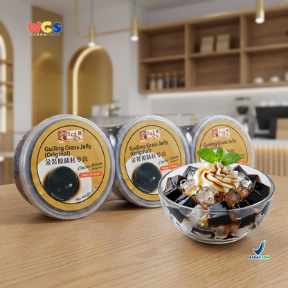 Yummy House Guiling Grass Jelly Original 3 x 220g - Cincau Hitam Ready to Serve