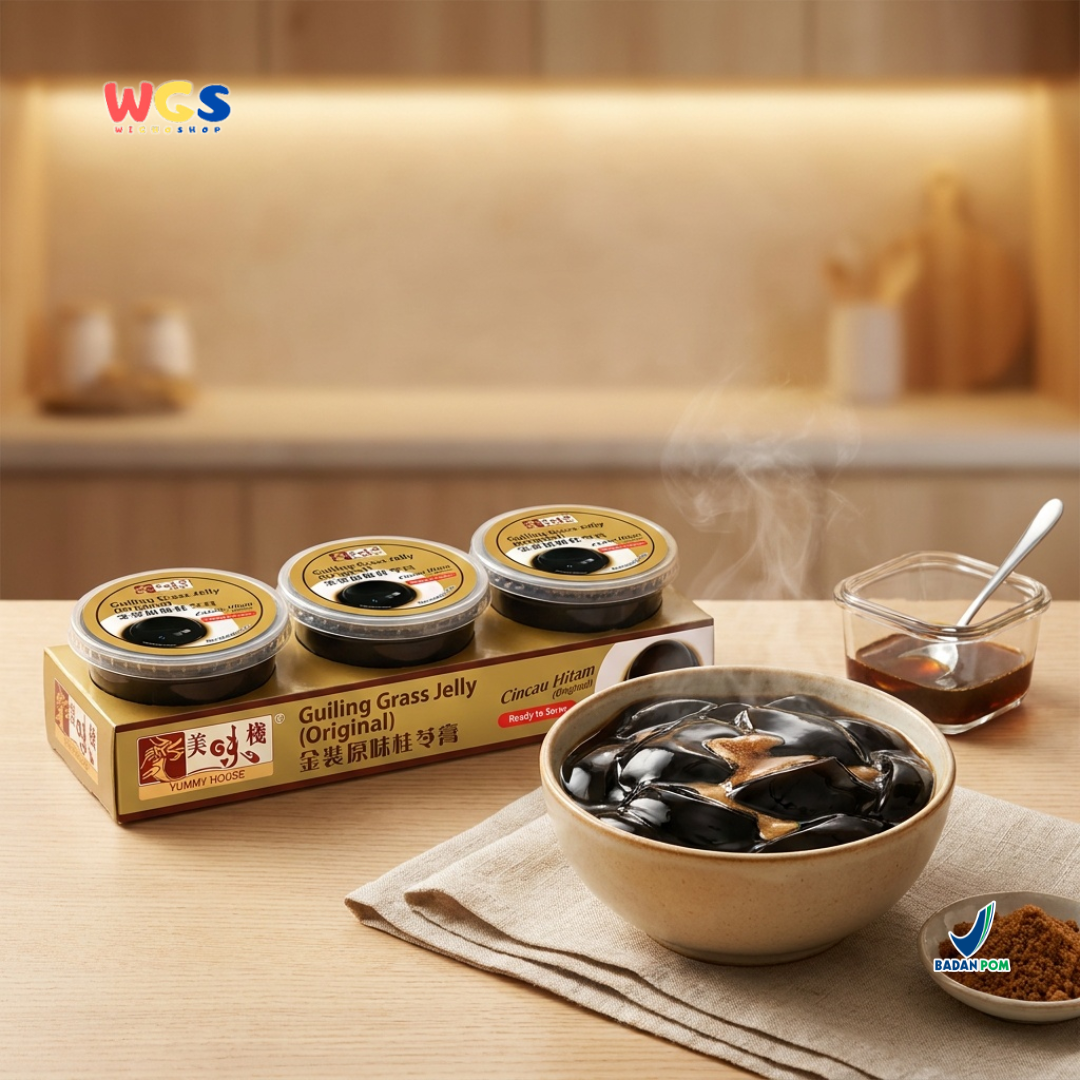 Yummy House Guiling Grass Jelly Original 3 x 220g - Cincau Hitam Ready to Serve