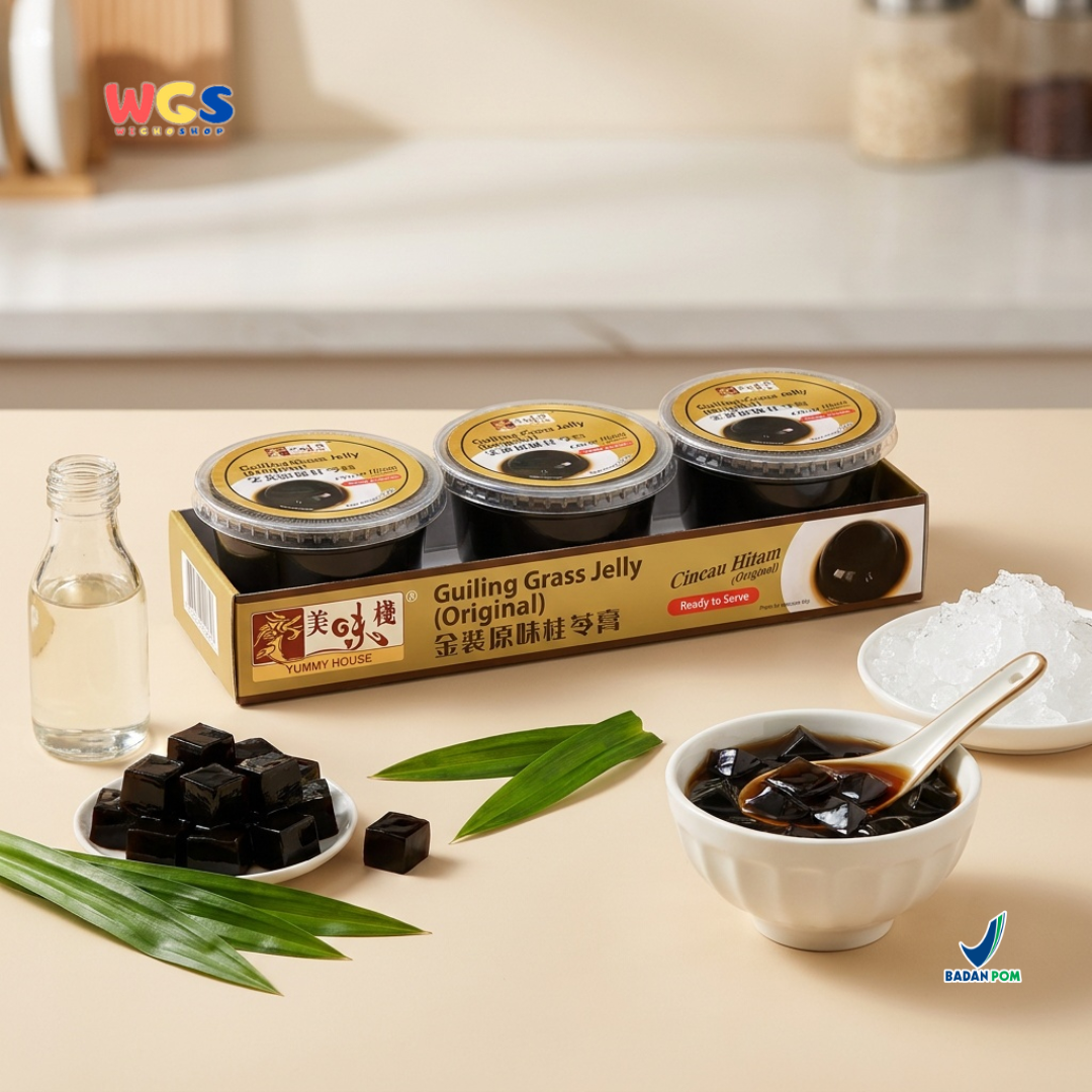 Yummy House Guiling Grass Jelly Original 3 x 220g - Cincau Hitam Ready to Serve