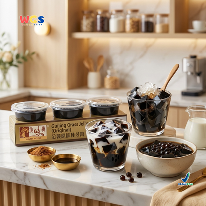 Yummy House Guiling Grass Jelly Original 3 x 220g - Cincau Hitam Ready to Serve