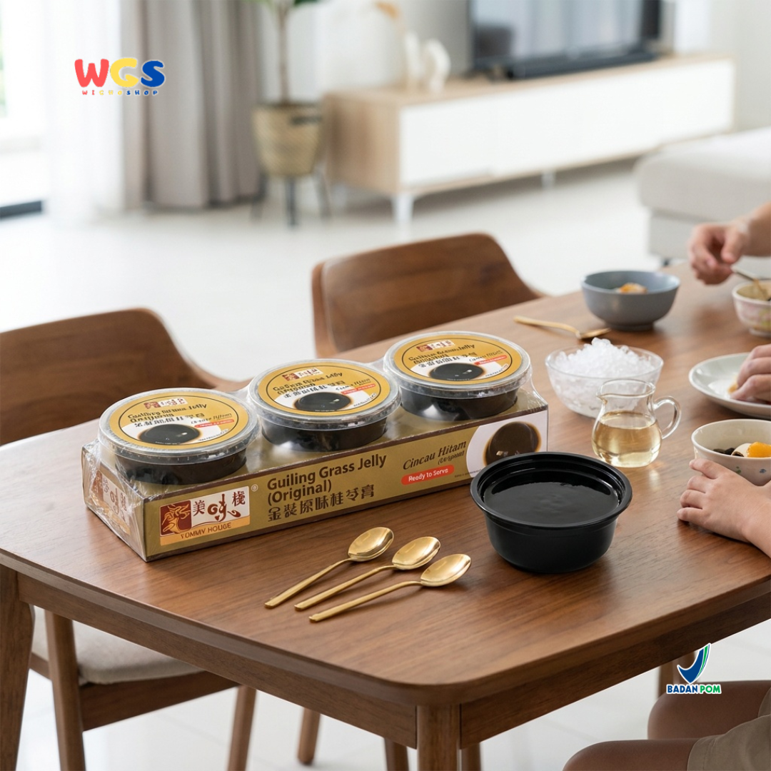 Yummy House Guiling Grass Jelly Original 3 x 220g - Cincau Hitam Ready to Serve