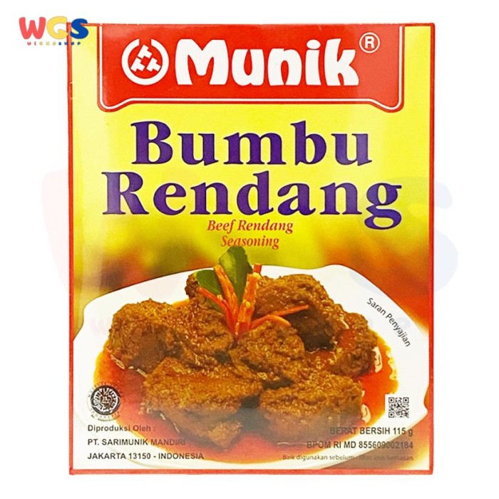 Munik Bumbu Rendang Beef Chilli & Coconut Milk Seasoning 115g - Halal