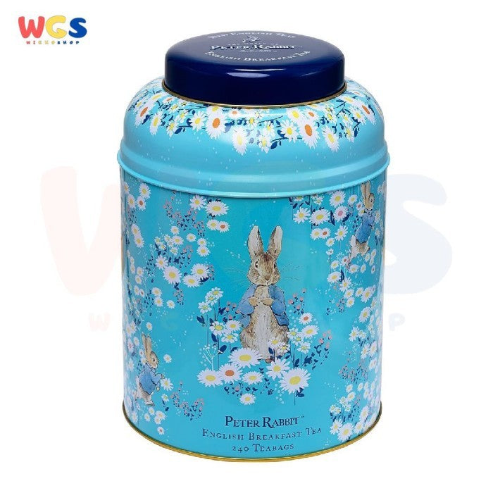 New English Teas Peter Rabbit Tea Caddy with 240 English Breakfast Tea