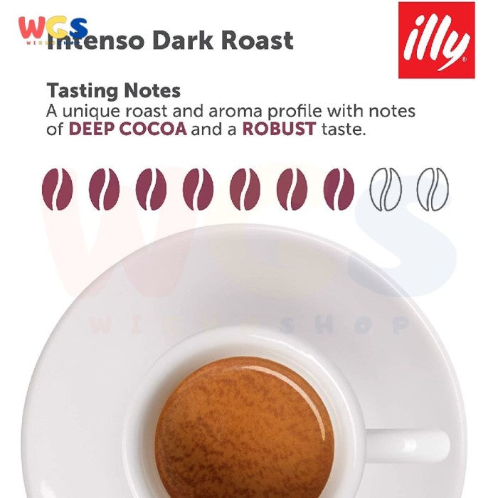 Illy Intenso Bold Roast 100% Arabica Ground Coffee Espresso 250g