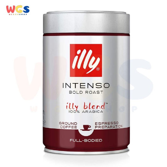 Illy Intenso Bold Roast 100% Arabica Ground Coffee Espresso 250g