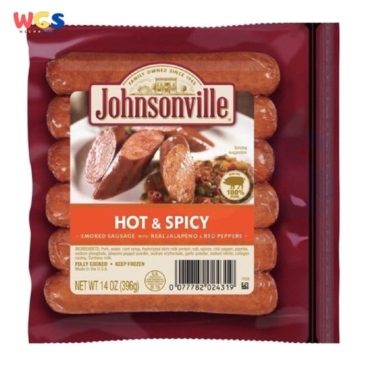 Sosis Johnsonville Hot Spicy Smoked Sausage Jalapeno Red Pepper 396g