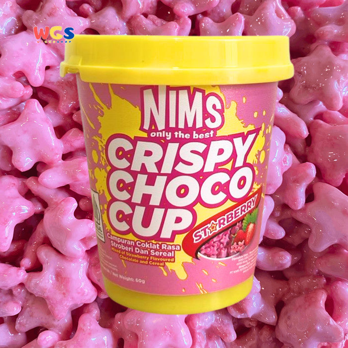 NIMS Only The Best Crispy Choco Cup Starberry With Strawberry Chocolate 60g - Coklat Rasa Stroberi dan Sereal