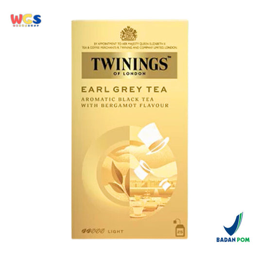 TWININGS OF LONDON Earl Grey Tea 25 Tea Bags x 2g - Aromatic Black Tea With Bergamot Flavour